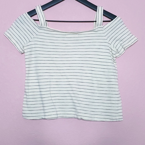 Madewell Cold-Shoulder Tee in Bellamy Stripe - Picture 12 of 15